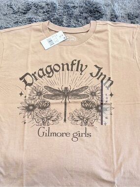 Women Dragonfly Graphic Tee - Blush